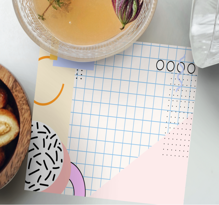 80 -talets abstrakta rutor med färgunderlägg - Tenstickers