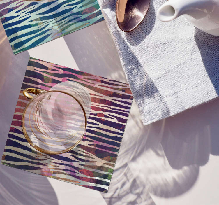 Abstrakt zebra textur zebra underlägg - Tenstickers