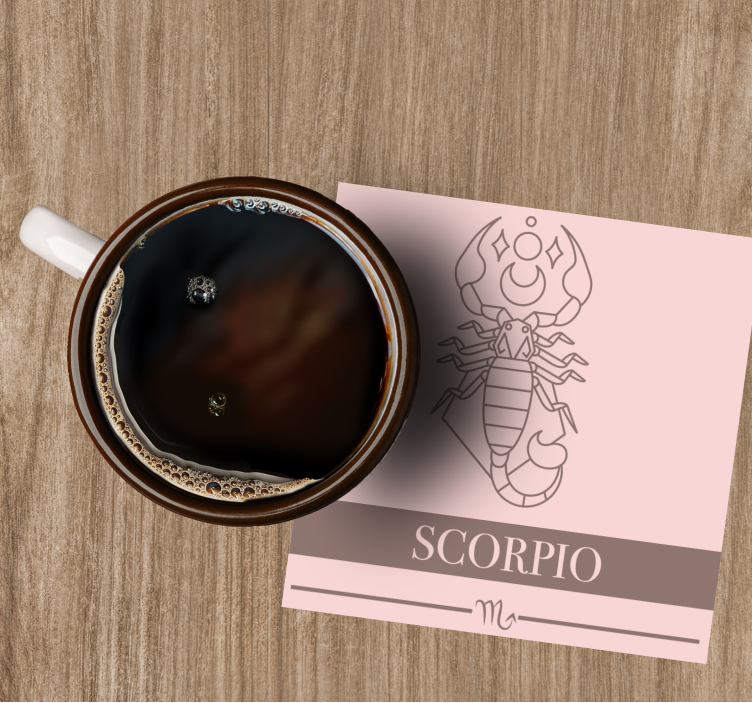 Anpassningsbar glasunderlägg skorpionens symbol - Tenstickers