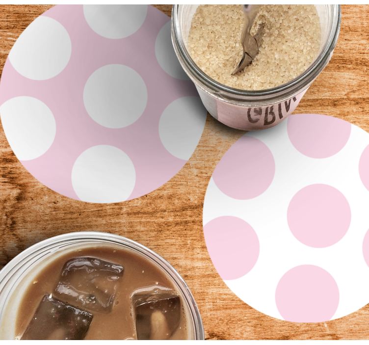 Barn rosa prickar textur glasunderlägg - Tenstickers