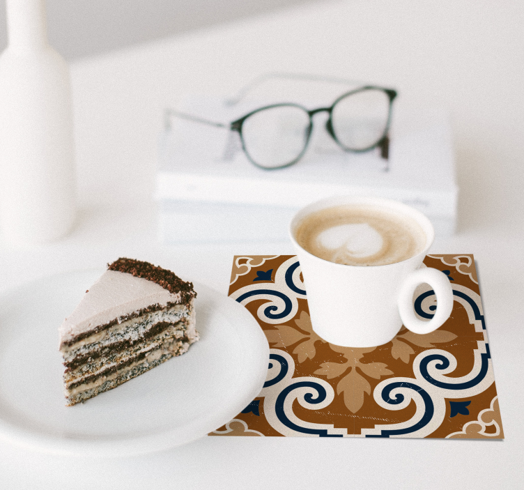 Cement stil kakel glasunderlägg - Tenstickers