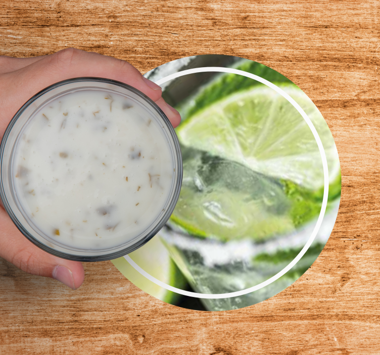 Citron dryck vintage glasunderlägg - Tenstickers