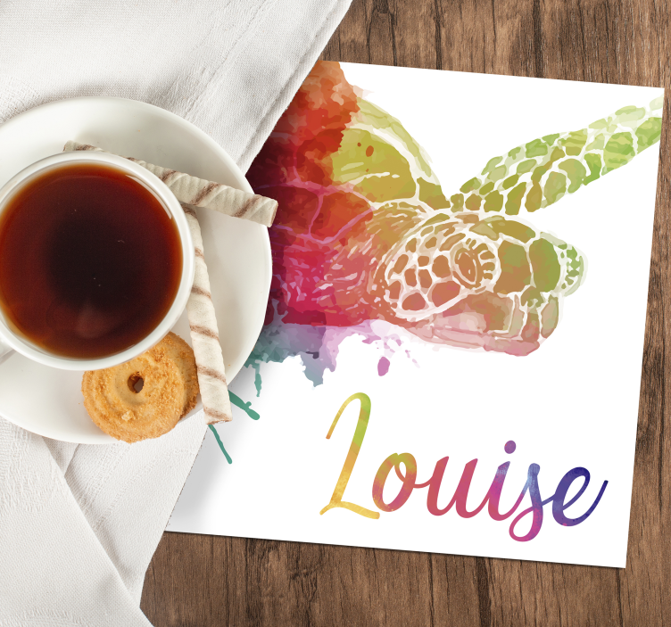 Färgglad sköldpaddebana med namn - Tenstickers