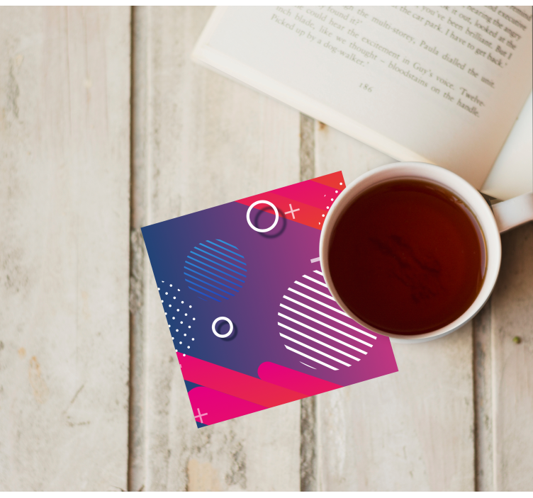 Färgglada cirklar fler glasunderlägg - Tenstickers