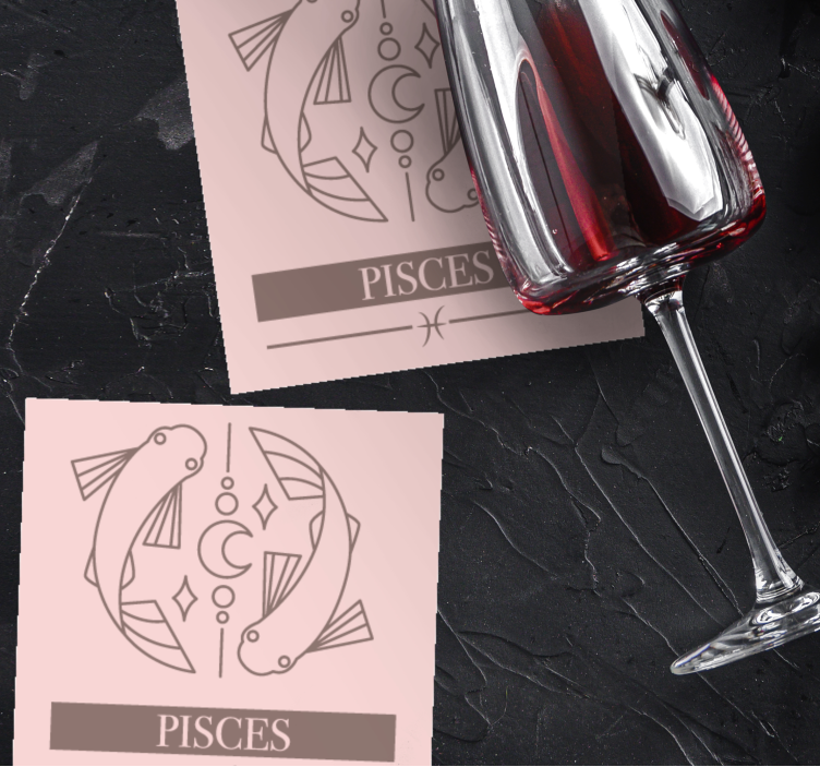 Fiskarna rosa kort stjärntecken modern kustfartyg - Tenstickers