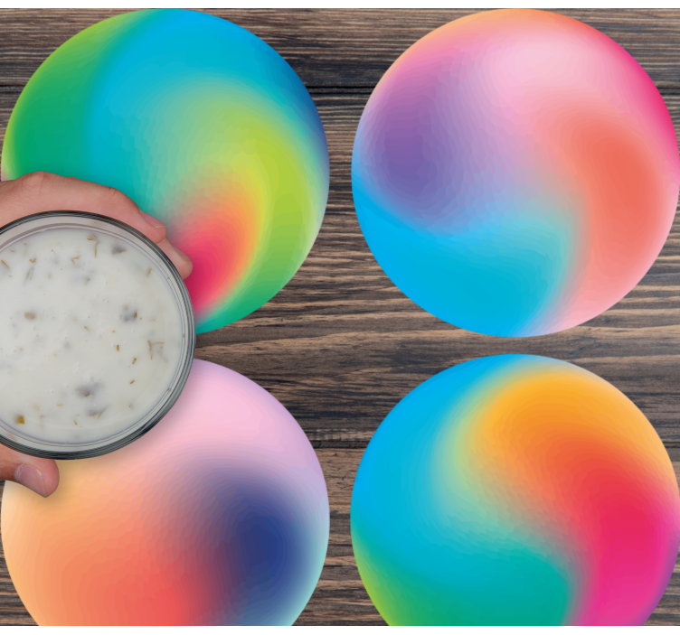 Glasunderlägg färgglada virvlande mönster - Tenstickers