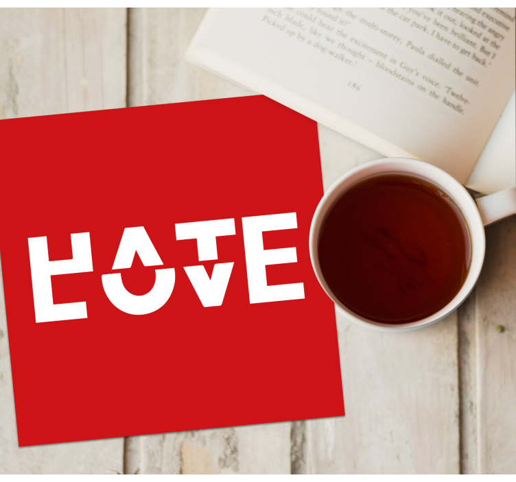 Glasunderlägg fraser med fet typografi uttryck - Tenstickers