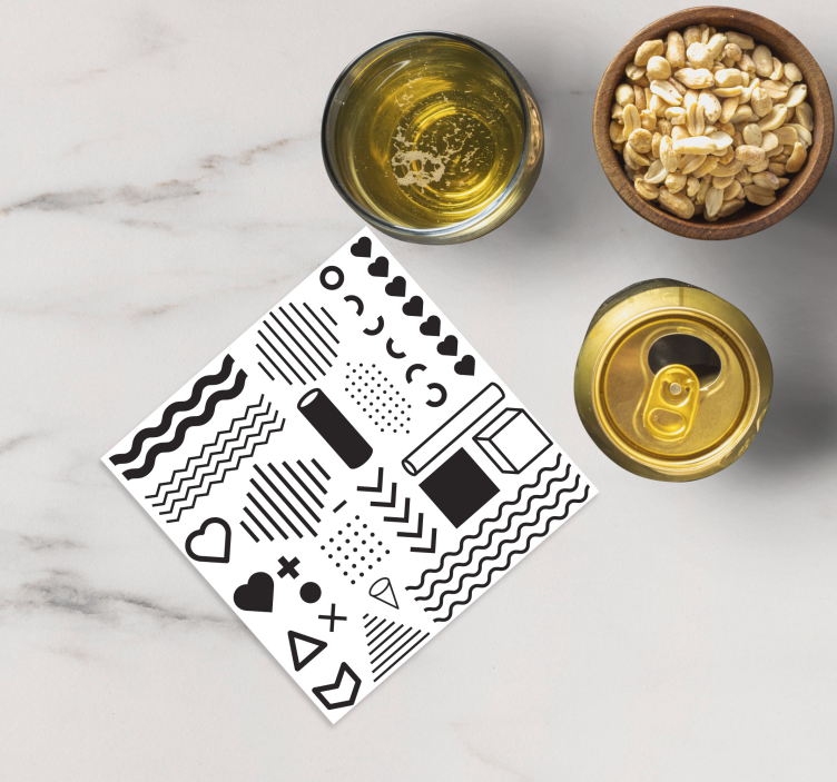 Glasunderlägg geometrisk form utforskning - Tenstickers