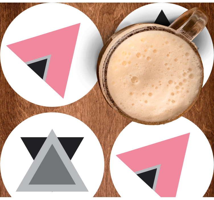 Glasunderlägg geometriska formskikt - Tenstickers