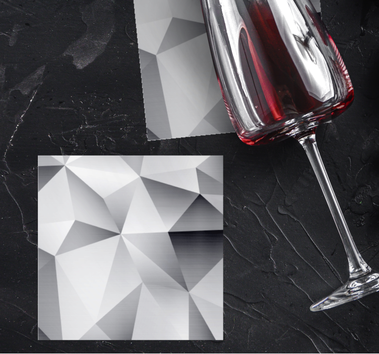 Glasunderlägg geometriskt metalliskt mönster - Tenstickers