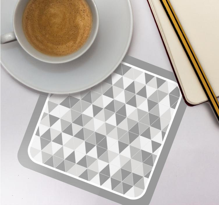 Glasunderlägg geometriskt triangelmönster - Tenstickers