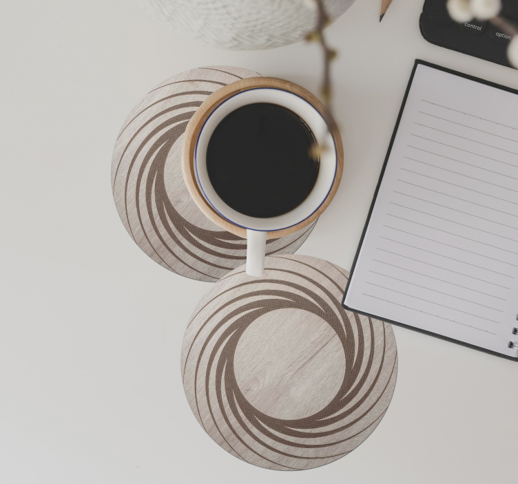 Glasunderlägg i naturliga cirkulära mönster - Tenstickers