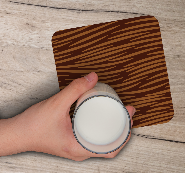 Glasunderlägg i träådringsmönster - Tenstickers