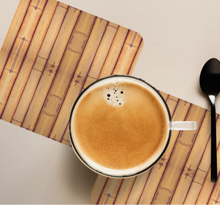 Glasunderlägg med bambuyta - Tenstickers