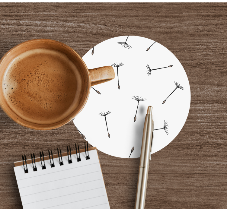 Glasunderlägg med delikat frödesign - Tenstickers