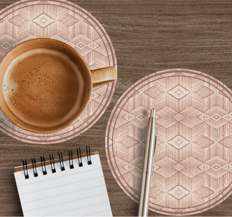 Glasunderlägg med geometriskt mönstrad cirkelyta - Tenstickers