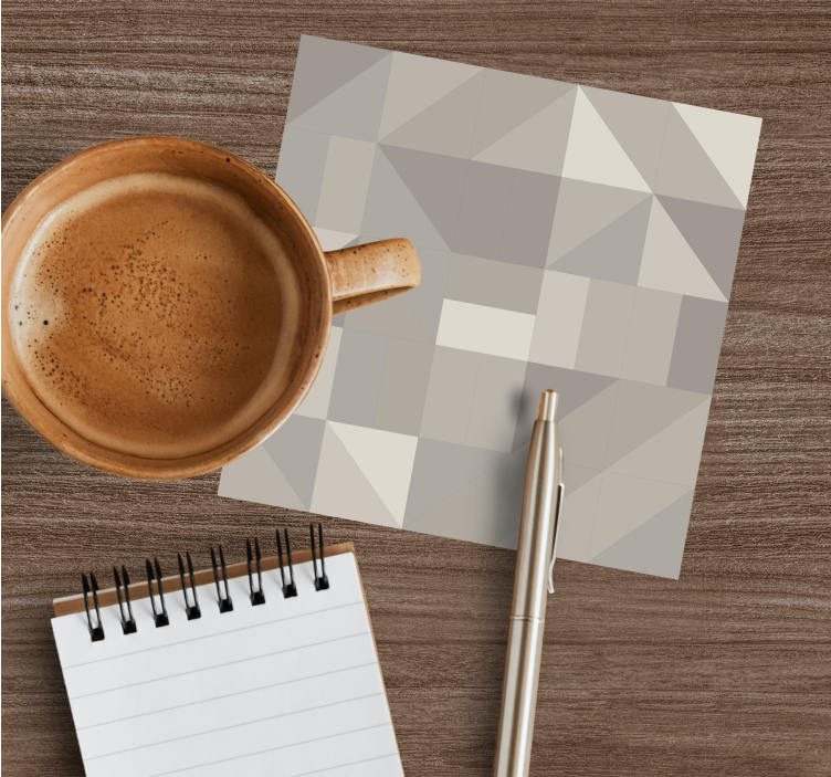 Glasunderlägg med geometriskt triangelmönster - Tenstickers