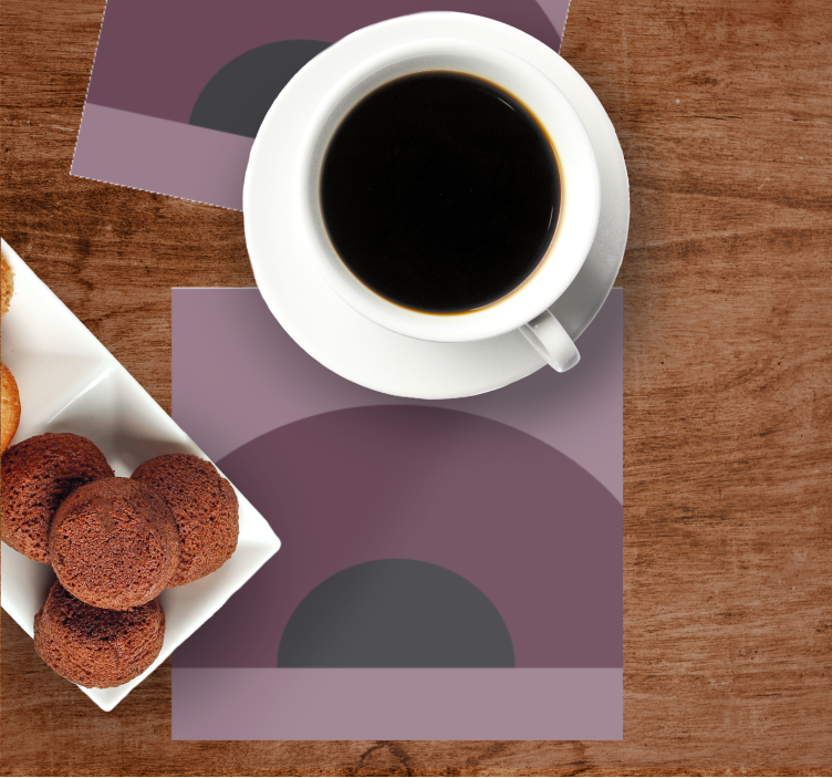 Glasunderlägg med kurvad lagerdesign - Tenstickers