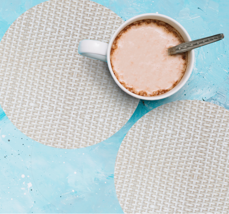 Glasunderlägg med strukturerad cirkulär yta - Tenstickers