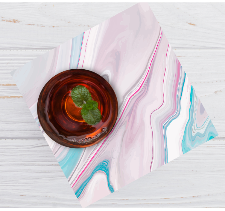 Glasunderlägg med virvlande färgmönster - Tenstickers