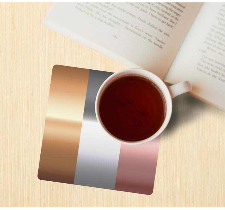 Glasunderlägg metallisk gradient rand - Tenstickers