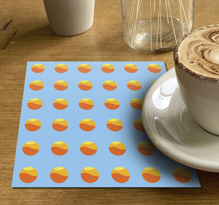 Glasunderlägg modernt färgglad cirkulär mönster - Tenstickers