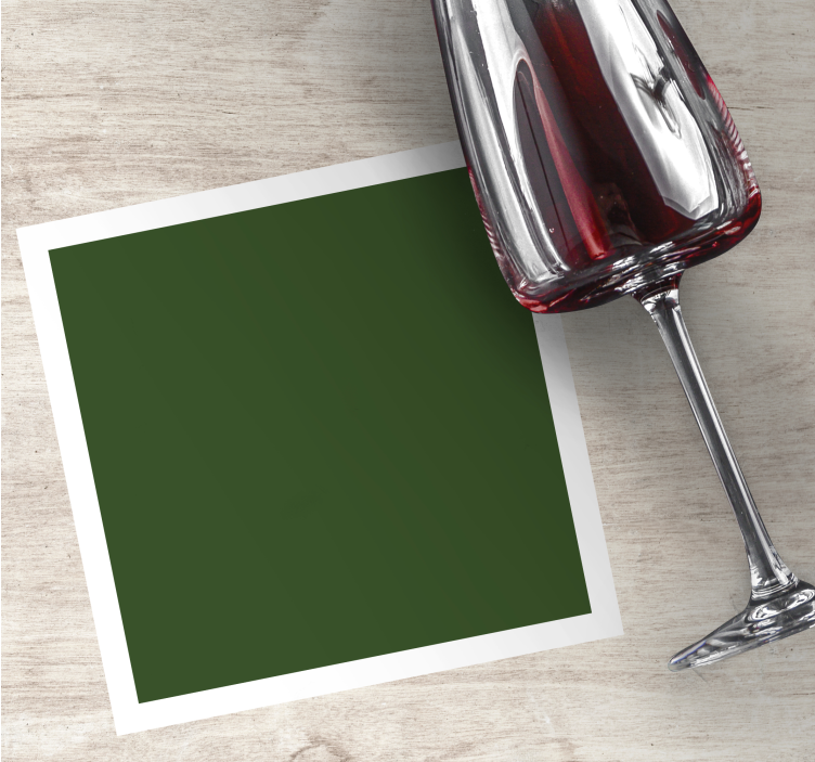 Glasunderlägg modernt fyrkantig grön yta - Tenstickers