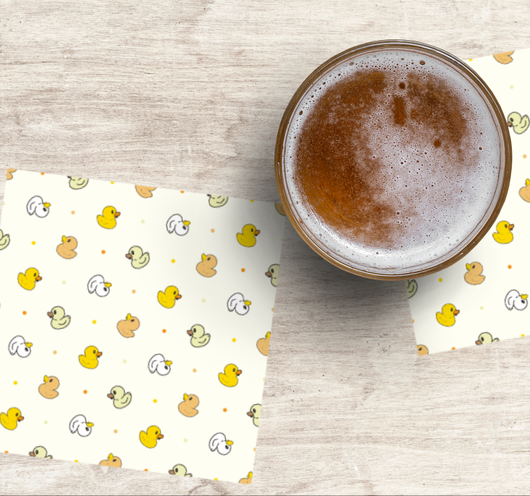 Glasunderlägg modernt med charmigt gummibåtsmönster - Tenstickers