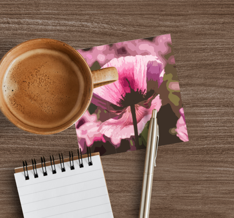 Glasunderlägg modernt strålande botaniskt mönster - Tenstickers