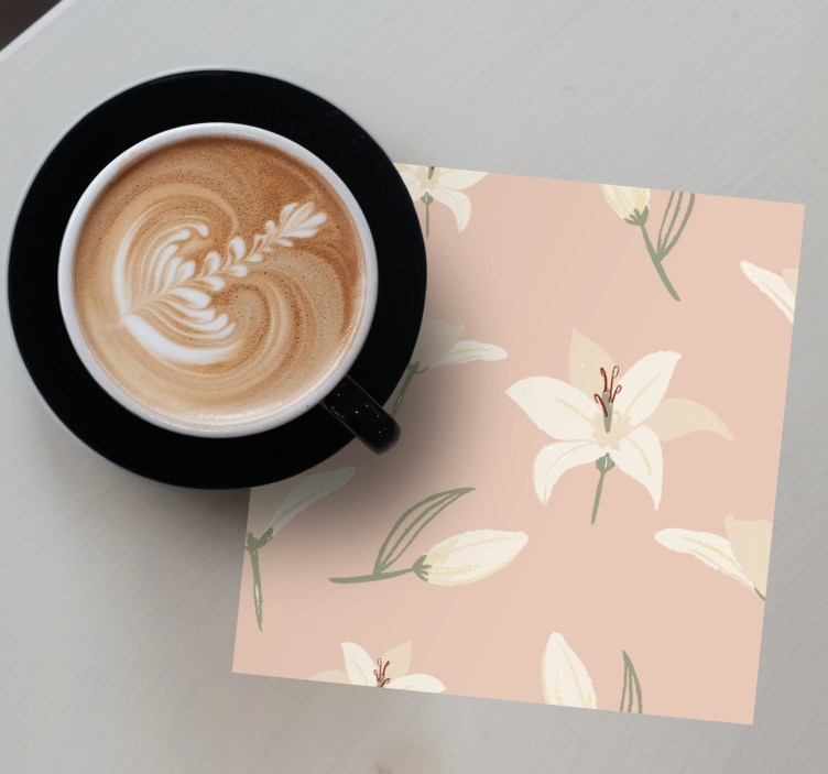 Glasunderlägg nördar elegant blomsterdesign - Tenstickers