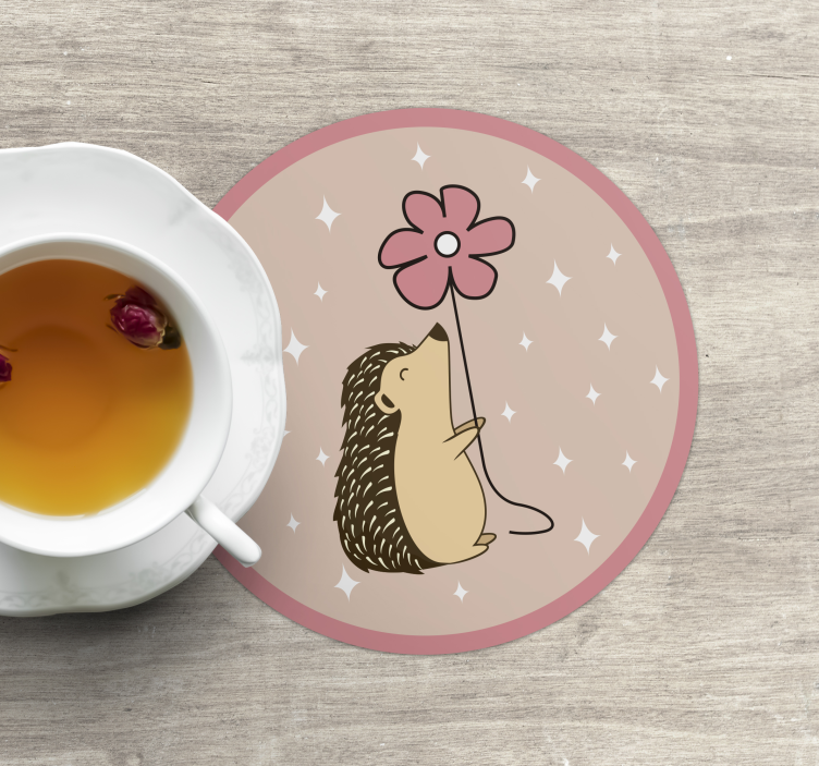 Glasunderlägg nördar igelkottsblomma ballong - Tenstickers