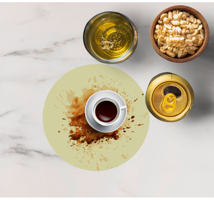 Glasunderlägg nördar kaffe m splash - Tenstickers