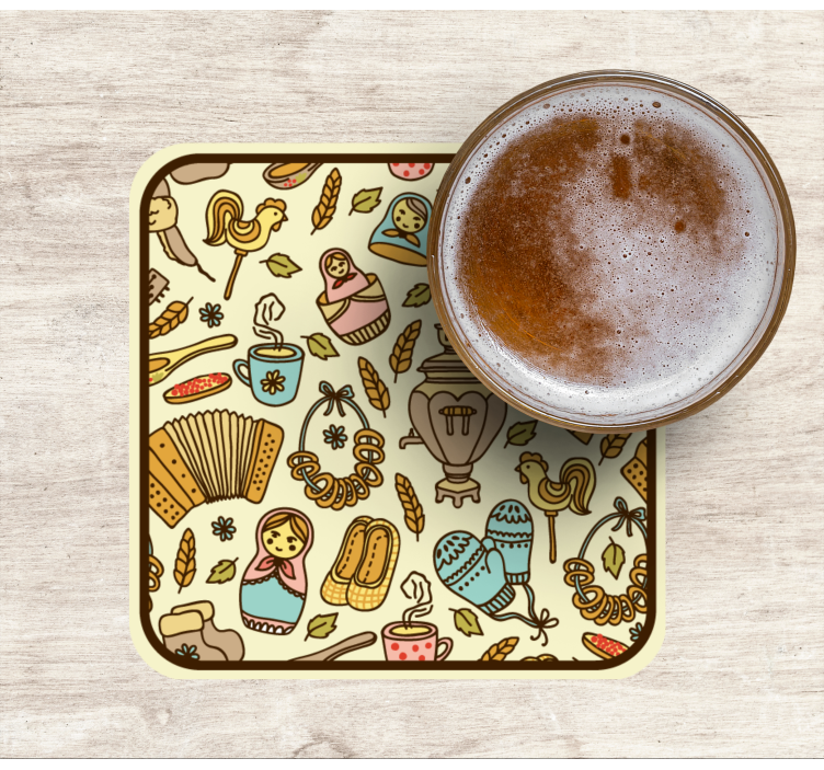 Glasunderlägg nördar med lekfulla folkmotiv - Tenstickers