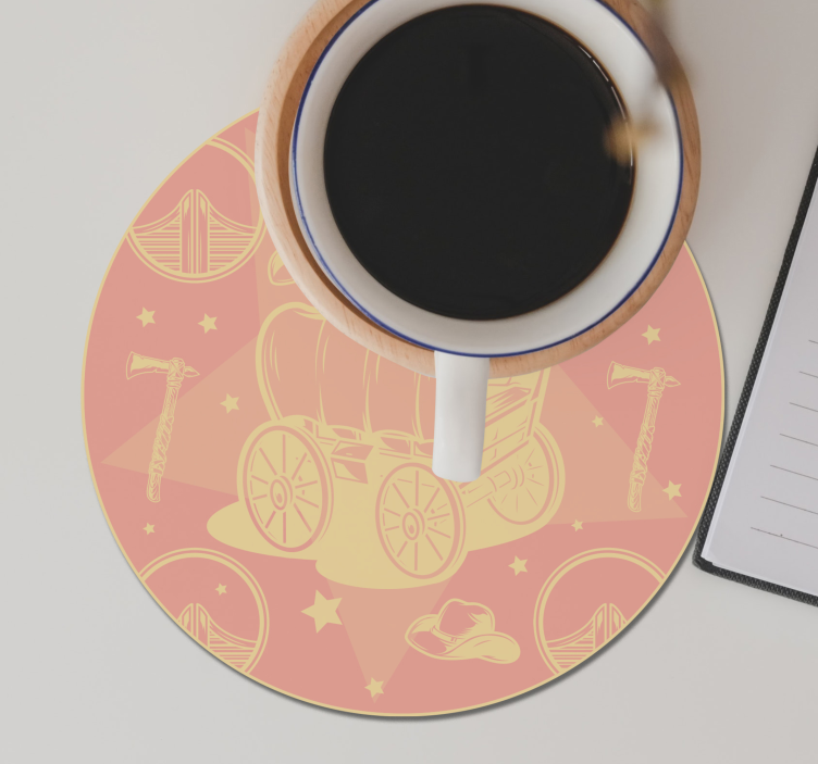 Glasunderlägg nördar retro vagn design - Tenstickers