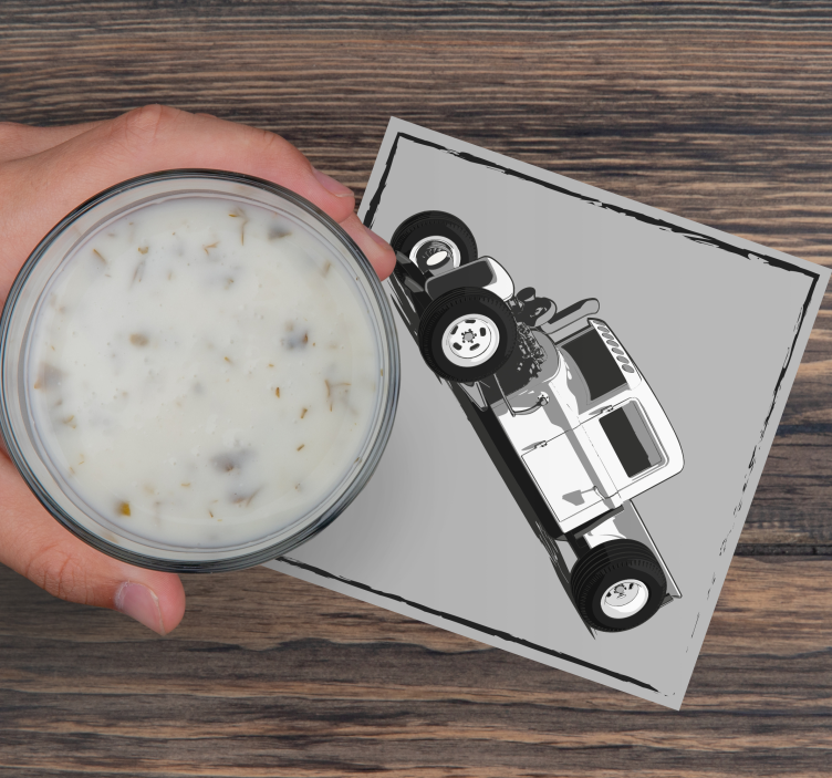 Glasunderlägg nördar tidlös hot rod avbildning - Tenstickers