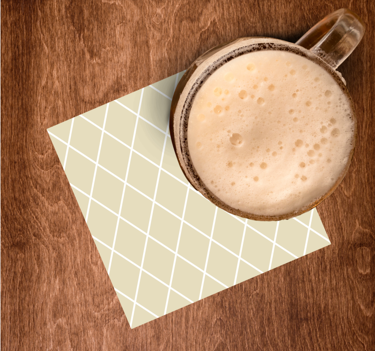 Glasunderlägg öl diagonalmönster - Tenstickers