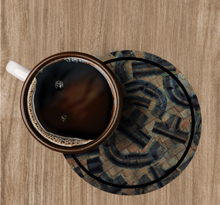 Glasunderlägg rör och block mönster - Tenstickers