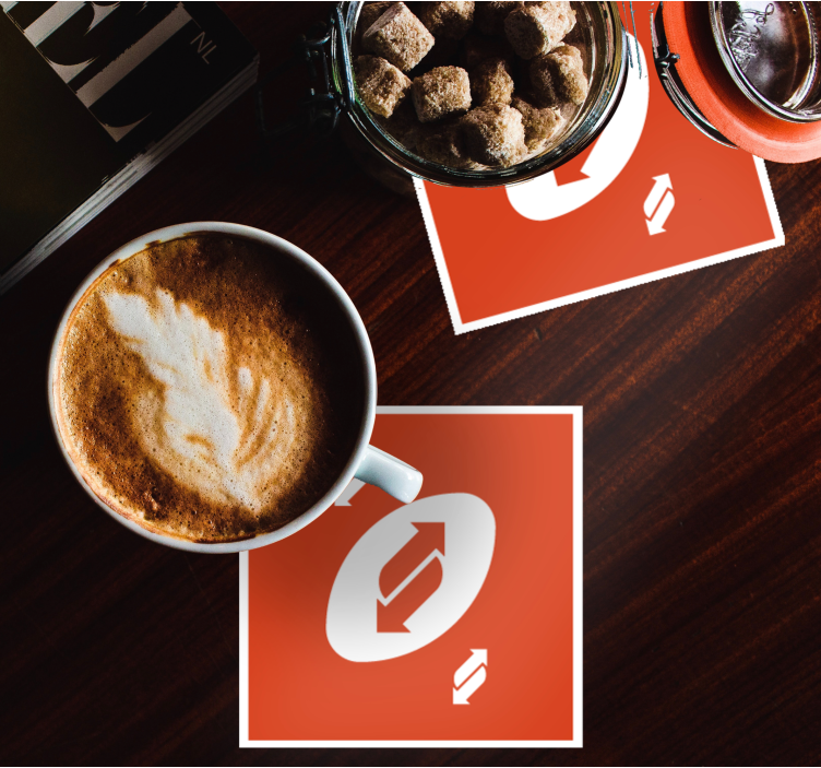 Glasunderlägg vintage cirkulärt pil symbol - Tenstickers