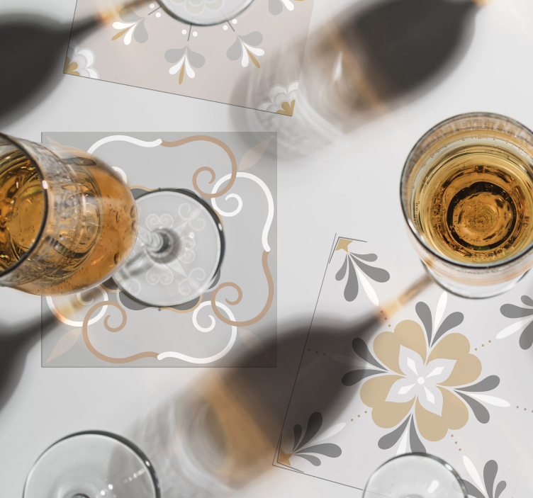 Blommig inspirerad kakelbana - Tenstickers