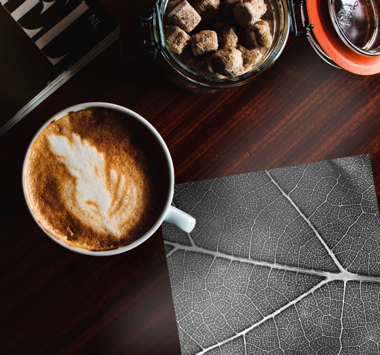 Intrikata löv mönster glasunderlägg - Tenstickers