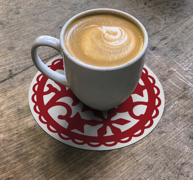 Jul snöflinga vintage glasunderlägg - Tenstickers