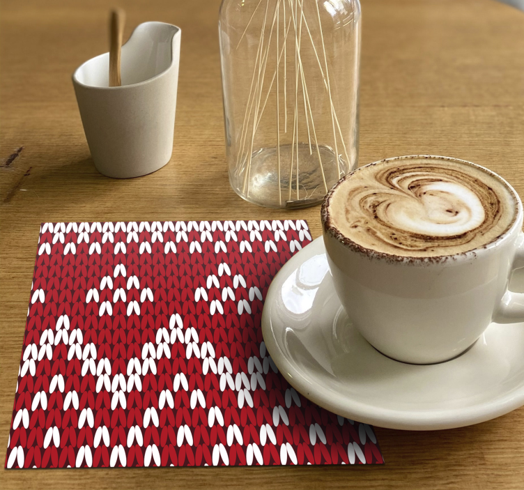 Jul typiska mönster dryck glasunderlägg - Tenstickers