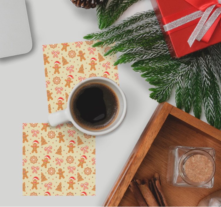 Julunderlägg festligt pepparkaksmönster - Tenstickers