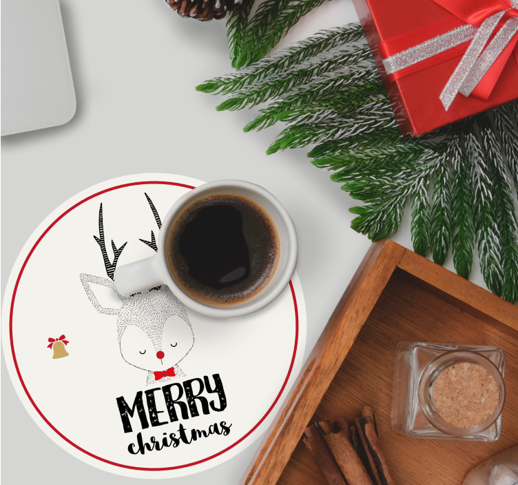 Julunderlägg ren med klockor - Tenstickers