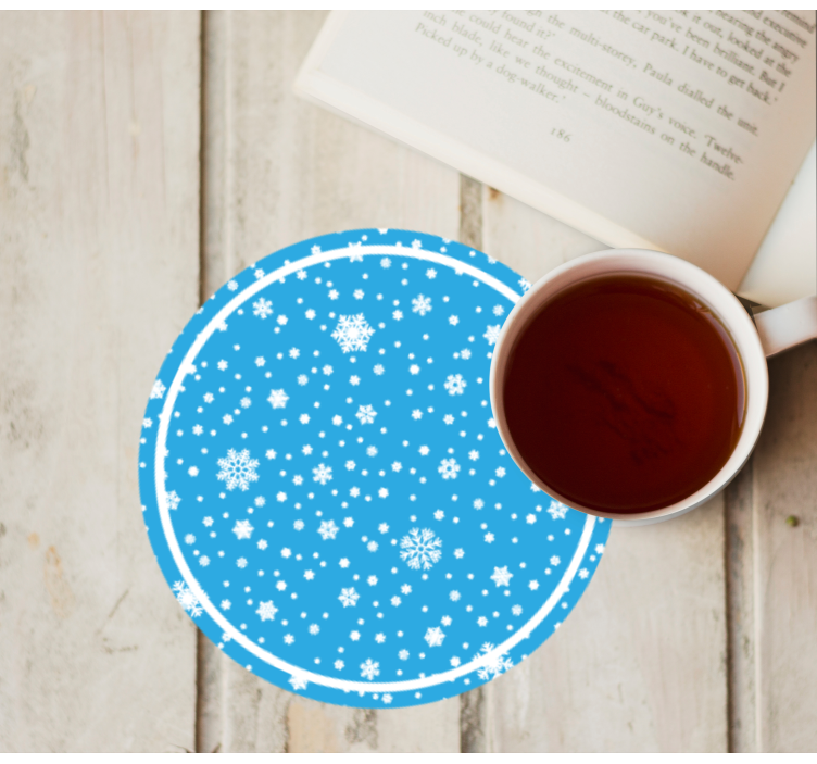 Julunderlägg snöflinge mönster rund - Tenstickers