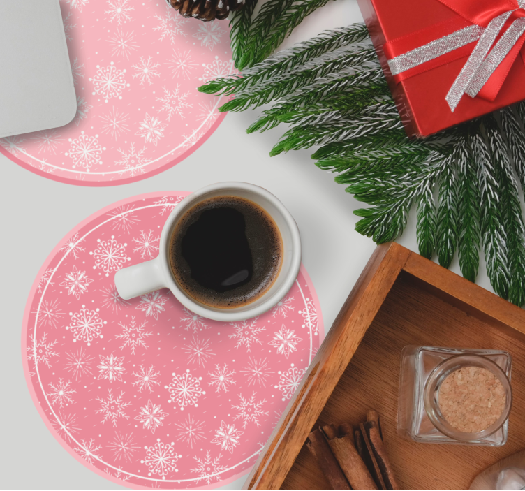 Julunderlägg snöflinge mönster set - Tenstickers