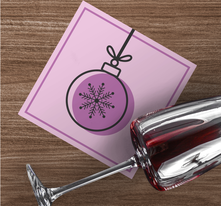 Julunderlägg snöflingeornament grafik - Tenstickers