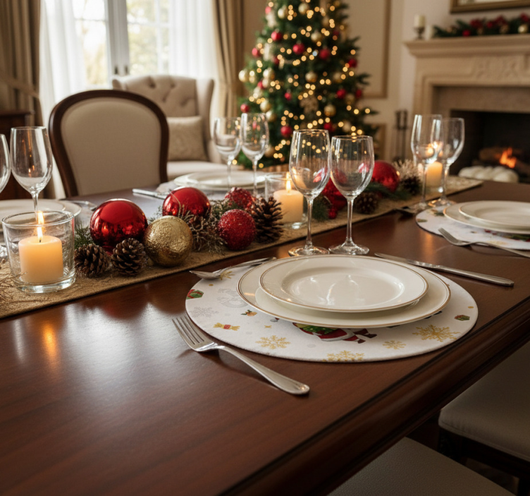 Julunderlägg tomte med älv - Tenstickers