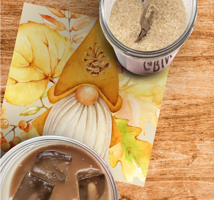 Magisk dvärg folk konst vintage glasunderlägg - Tenstickers