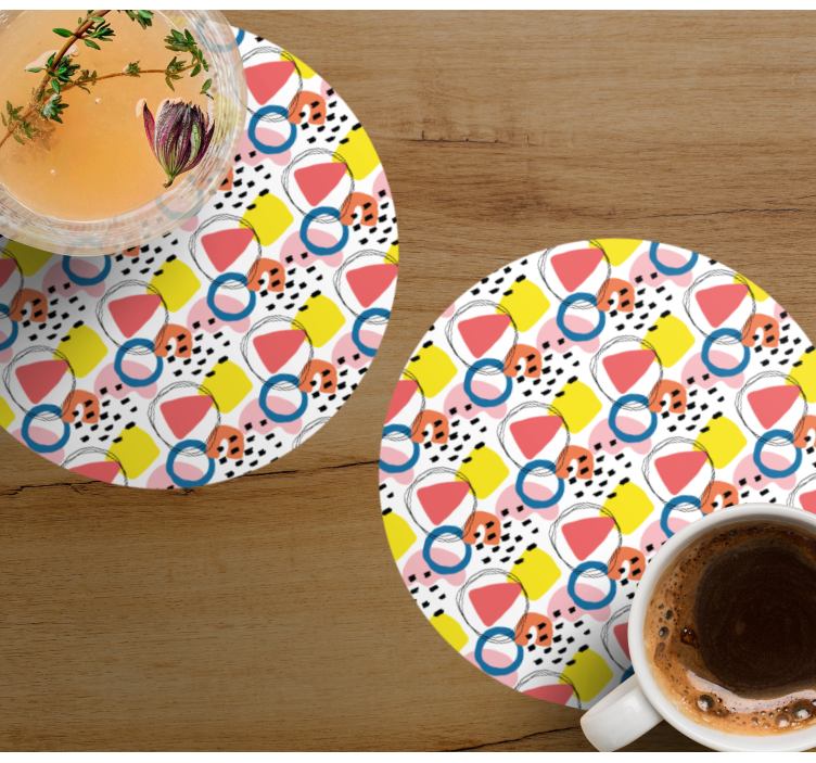 Målning konst geometriska mönster modern glasunderlägg - Tenstickers